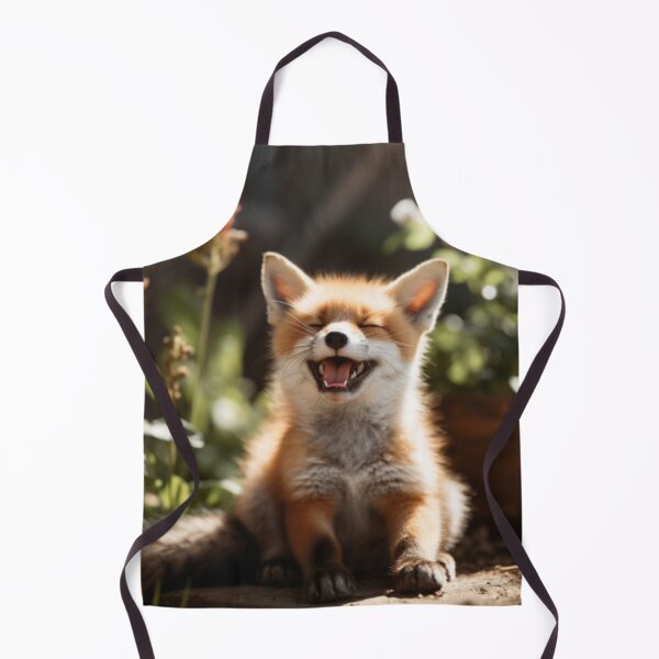 Item preview, a baby fox is laughing in the garden designed and sold by ViktorSilni.