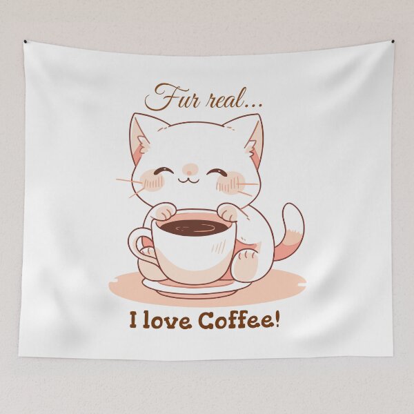 Item preview, Kawaii Cat Coffee Love - Fur real... I love Coffee designed and sold by Zandalus.