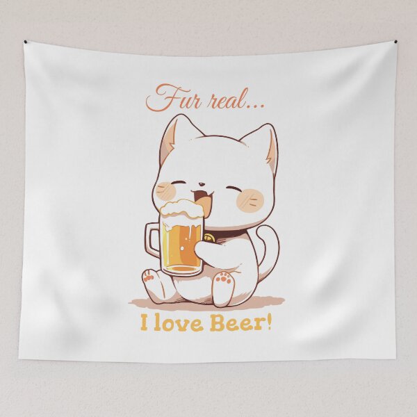 Item preview, Kawaii Cat Beer Love - Fur real... I love Beer designed and sold by Zandalus.