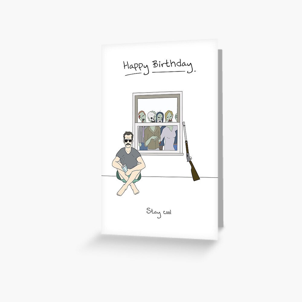 Carte De Vœux Joyeux Anniversaire Zombie Par Maxhornewood Redbubble