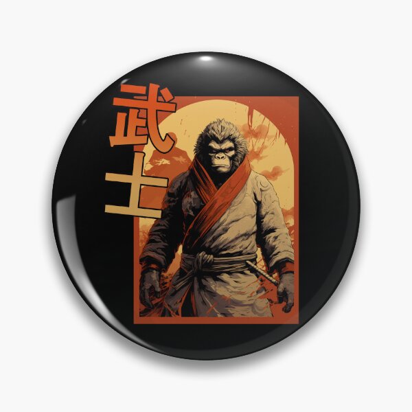 Artikelvorschau, Gorilla // Samurai T-Shirt Canvas Design entworfen und verkauft von KalicoDesignUS.