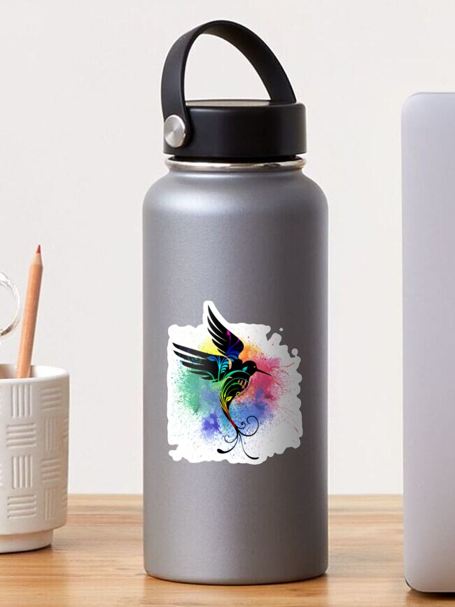 Thumbnail 1 of 3, Sticker, Bird of Paradise Caribbean Splash designed and sold by PosiQuotez.