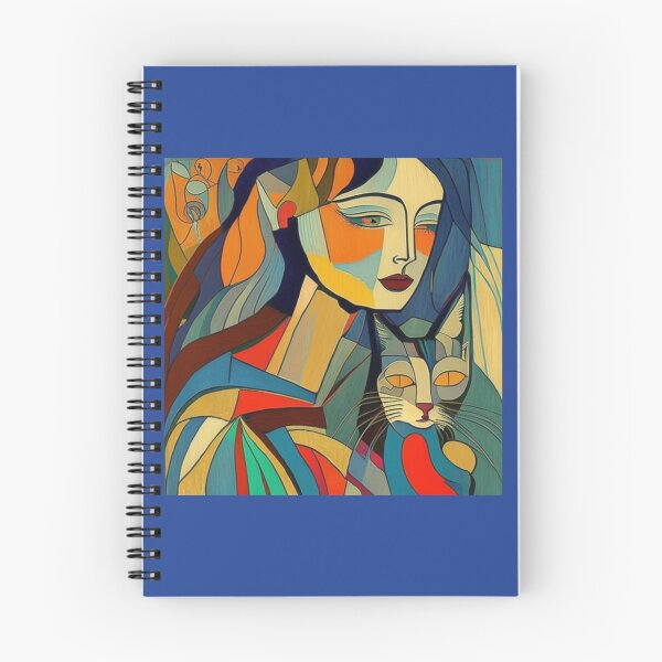 Item preview, A woman with a cat. Abstraction. designed and sold by Natalia-Vlad.
