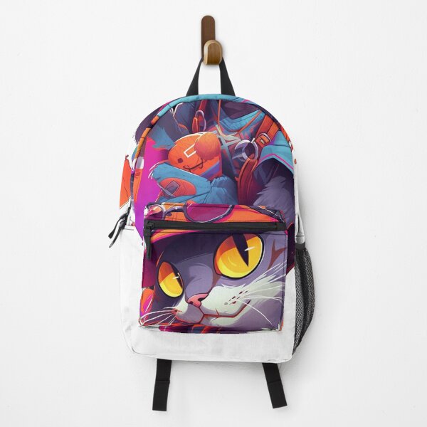 Item preview, Cute Cat Wearing Jacket, Glasses And Hat Graffiti Style Inspired Details designed and sold by Nabelsi Arts.