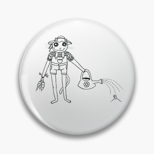 Item preview, Farmer Cat - Black and White  designed and sold by calicoscribbler.