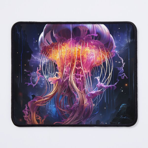 Item preview, Celestial Cascades: The Neon Tides of an Interstellar Jellyfish designed and sold by Viktor Surzhko.