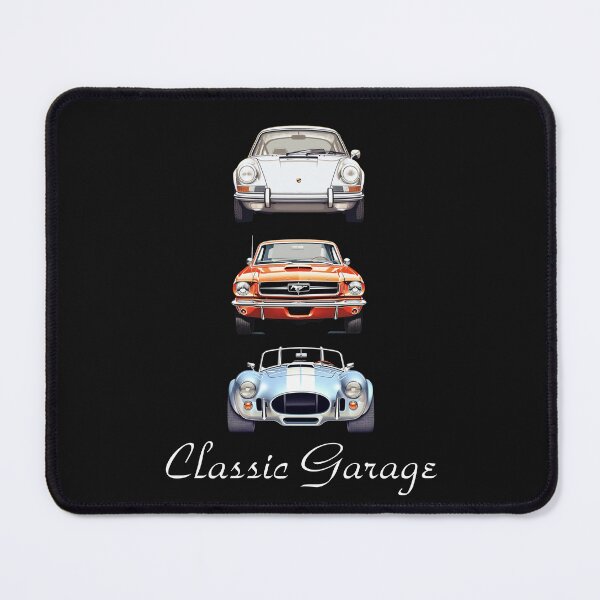 Item preview, Classic Garage featuring a Porsche 911, a Mustang, and a Shelby Cobra designed and sold by GoodOldVintage.