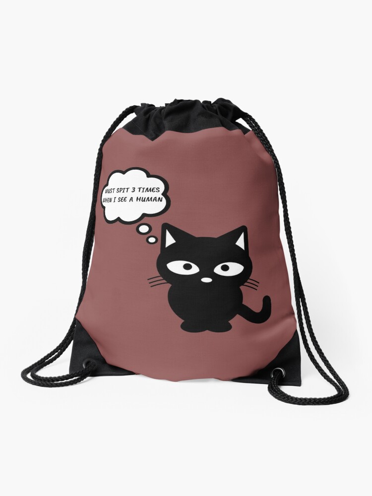 Mochila saco «gatito gato negro superstición animal mascota lindo para niñas girly» untagged-shop | Redbubble