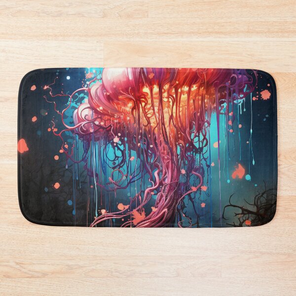 Item preview, Celestial Bloom: A Jellyfish Illuminated by Cosmic Wonders designed and sold by Viktor Surzhko.