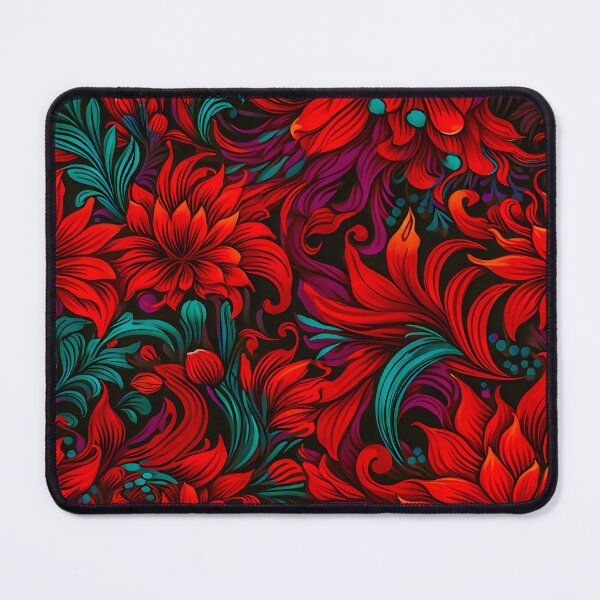 Item preview, Pattern - Fiery Floral designed and sold by Stacey Hallock.