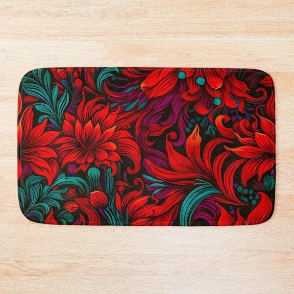 Item preview, Pattern - Fiery Floral designed and sold by Stacey Hallock.