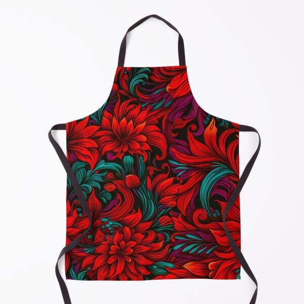 Item preview, Pattern - Fiery Floral designed and sold by Stacey Hallock.