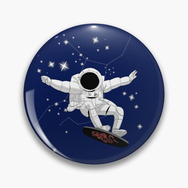 Item preview, Astronaut on a Mushu Skateboard in front of Virgo Constellation designed and sold by Jenny Cai.