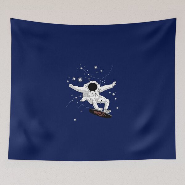 Item preview, Astronaut on a Mushu Skateboard in front of Virgo Constellation designed and sold by Jenny Cai.