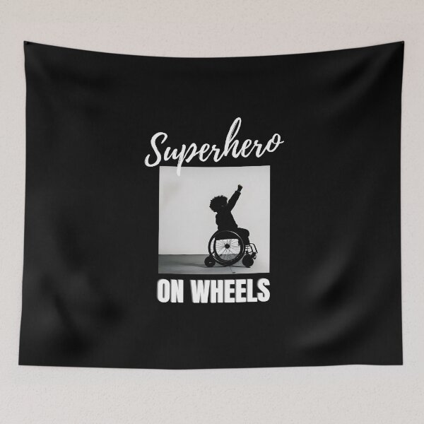 Item preview, Superhero on Wheels Inspirational Joyful Child in Wheelchair designed and sold by Celebration Printables.