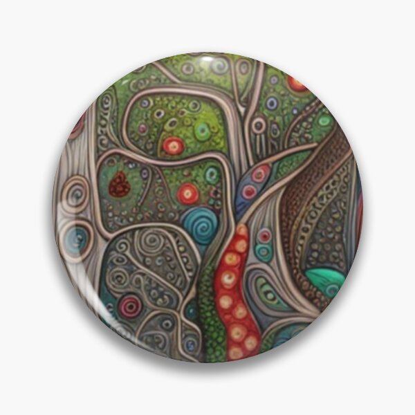 Item preview, Abstract Fairytale Folk Art Magical Trees designed and sold by EpicFoxArt.
