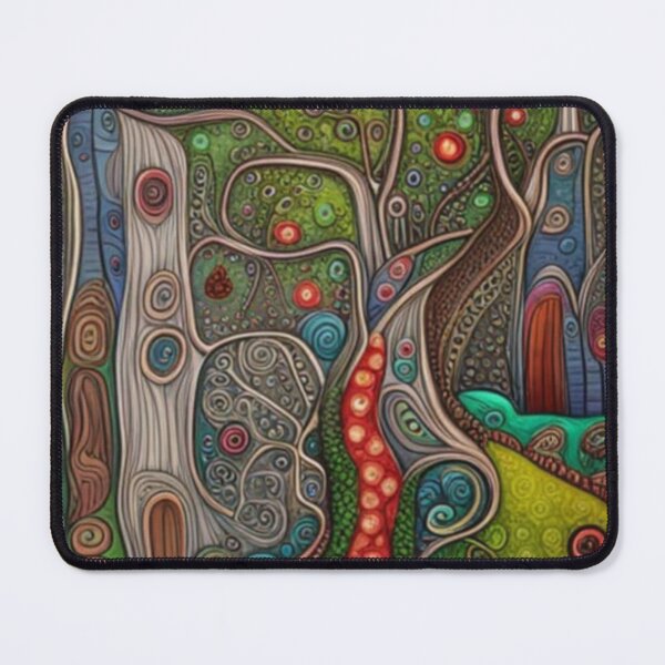 Item preview, Abstract Fairytale Folk Art Magical Trees designed and sold by EpicFoxArt.