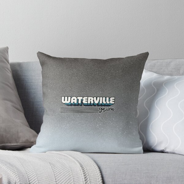 Aperçu de l'œuvre Waterville, Maine | Rayures rétro créée et vendue par retroready.