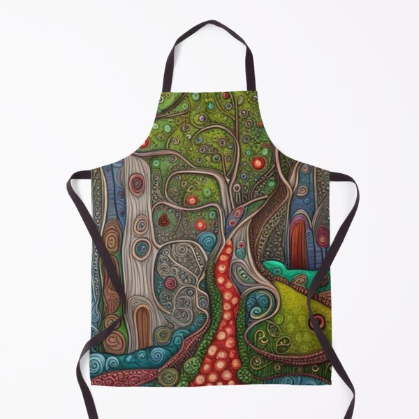 Item preview, Abstract Fairytale Folk Art Magical Trees designed and sold by EpicFoxArt.