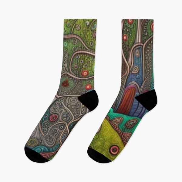 Item preview, Abstract Fairytale Folk Art Magical Trees designed and sold by EpicFoxArt.