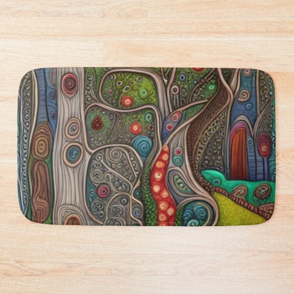 Item preview, Abstract Fairytale Folk Art Magical Trees designed and sold by EpicFoxArt.