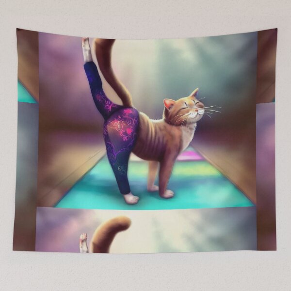 Item preview, Yoga cat designed and sold by Witty-Kids.