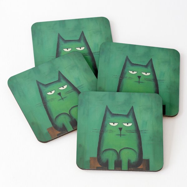 Item preview, Sitting Green Cat On Chair designed and sold by YoPedro.