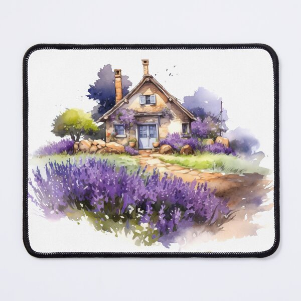 Item preview, Lavender Field Cottage Clipart, Purple Hideaway, Serene Cottage, Aromatic Bliss, Lavender Haven, Countryside Charm, Floral Retreat designed and sold by CoolorPainting.