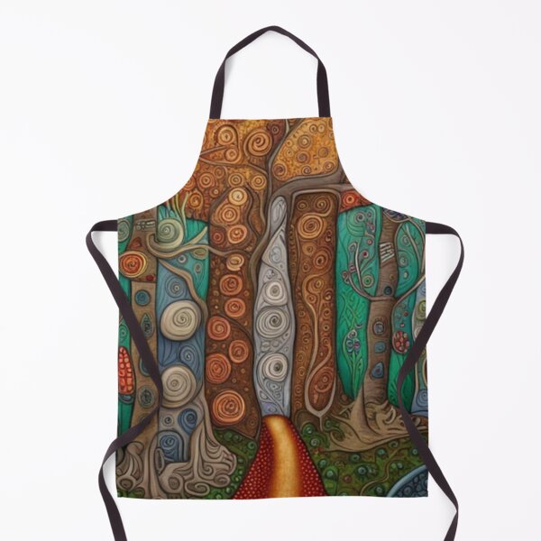 Item preview, Abstract Fairytale Folk Art Woodland Pathway designed and sold by EpicFoxArt.