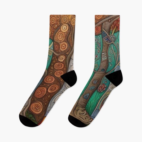 Item preview, Abstract Fairytale Folk Art Woodland Pathway designed and sold by EpicFoxArt.