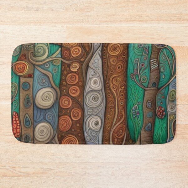 Item preview, Abstract Fairytale Folk Art Woodland Pathway designed and sold by EpicFoxArt.