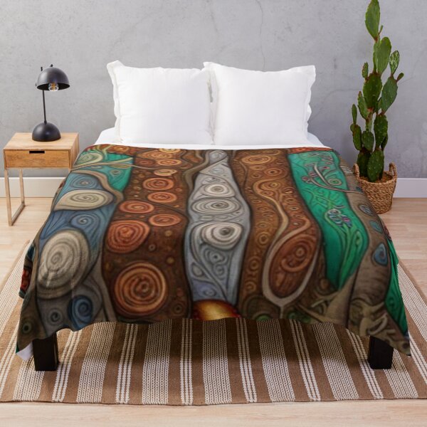 Item preview, Abstract Fairytale Folk Art Woodland Pathway designed and sold by EpicFoxArt.