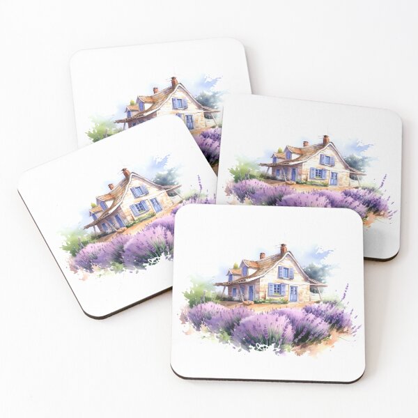 Item preview, Lavender Field Cottage Clipart, Purple Hideaway, Serene Cottage, Aromatic Bliss, Lavender Haven, Countryside Charm, Floral Retreat designed and sold by CoolorPainting.