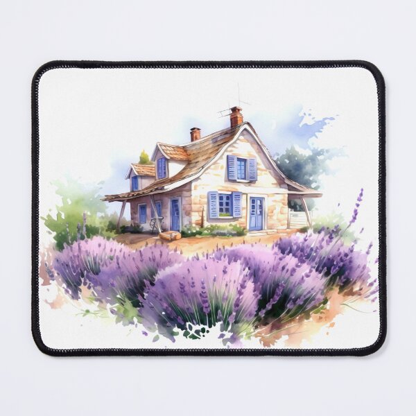 Item preview, Lavender Field Cottage Clipart, Purple Hideaway, Serene Cottage, Aromatic Bliss, Lavender Haven, Countryside Charm, Floral Retreat designed and sold by CoolorPainting.