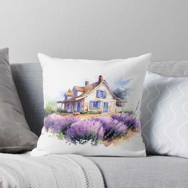 Item preview, Lavender Field Cottage Clipart, Purple Hideaway, Serene Cottage, Aromatic Bliss, Lavender Haven, Countryside Charm, Floral Retreat designed and sold by CoolorPainting.