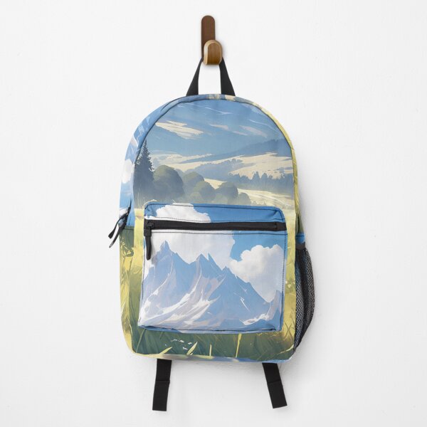 Item preview, Anime Mountain Landscape: Serene Brushstroke Fields in Romantic Realism designed and sold by Wylveragon.