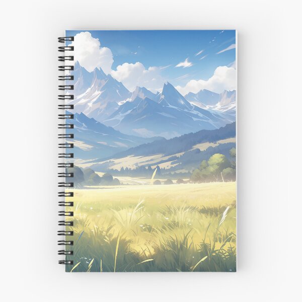 Item preview, Anime Mountain Landscape: Serene Brushstroke Fields in Romantic Realism designed and sold by Wylveragon.