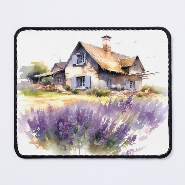 Item preview, Lavender Field Cottage Clipart, Purple Hideaway, Serene Cottage, Aromatic Bliss, Lavender Haven, Countryside Charm, Floral Retreat designed and sold by CoolorPainting.