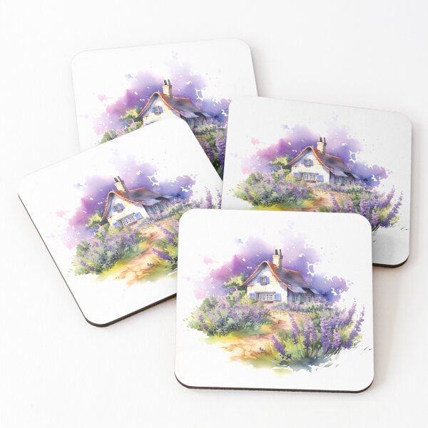 Item preview, Lavender Field Cottage Clipart, Purple Hideaway, Serene Cottage, Aromatic Bliss, Lavender Haven, Countryside Charm, Floral Retreat designed and sold by CoolorPainting.
