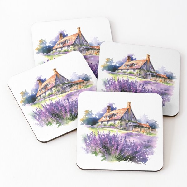 Item preview, Lavender Field Cottage Clipart, Purple Hideaway, Serene Cottage, Aromatic Bliss, Lavender Haven, Countryside Charm, Floral Retreat designed and sold by CoolorPainting.