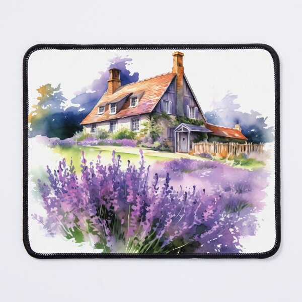 Item preview, Lavender Field Cottage Clipart, Purple Hideaway, Serene Cottage, Aromatic Bliss, Lavender Haven, Countryside Charm, Floral Retreat designed and sold by CoolorPainting.