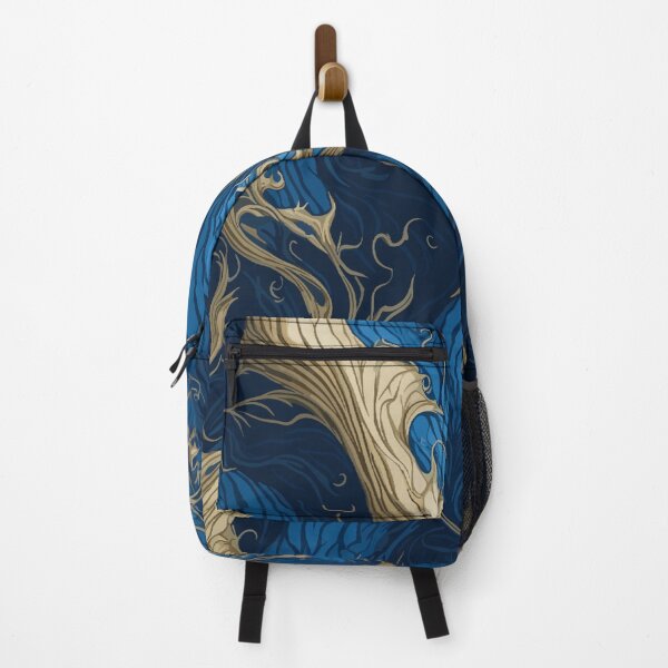 Item preview, Seamless Pattern Blue & Gold Ocean waves designed and sold by CASUALURBAN.
