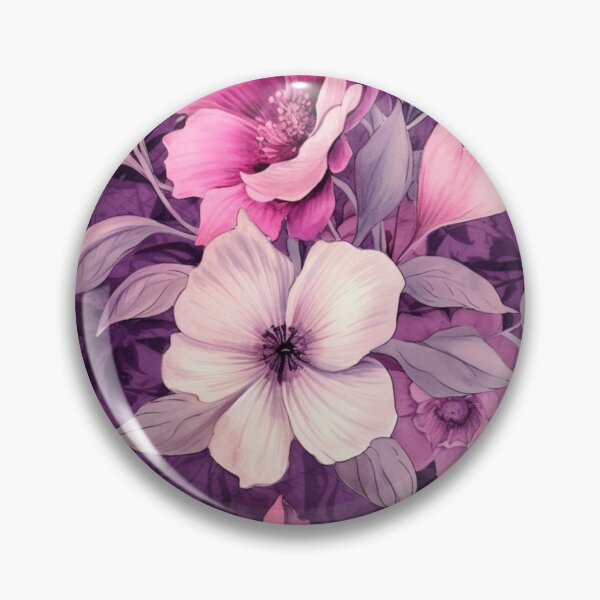 Item preview, Purple and Pink Flowers Pattern designed and sold by EpicFoxArt.