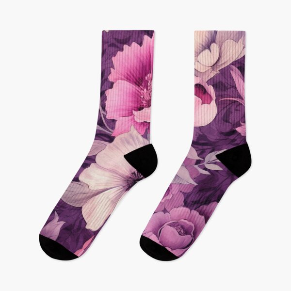 Item preview, Purple and Pink Flowers Pattern designed and sold by EpicFoxArt.