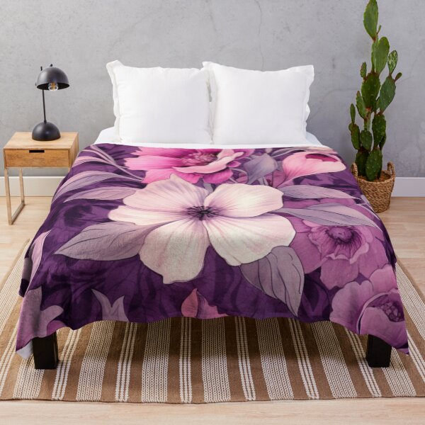 Item preview, Purple and Pink Flowers Pattern designed and sold by EpicFoxArt.
