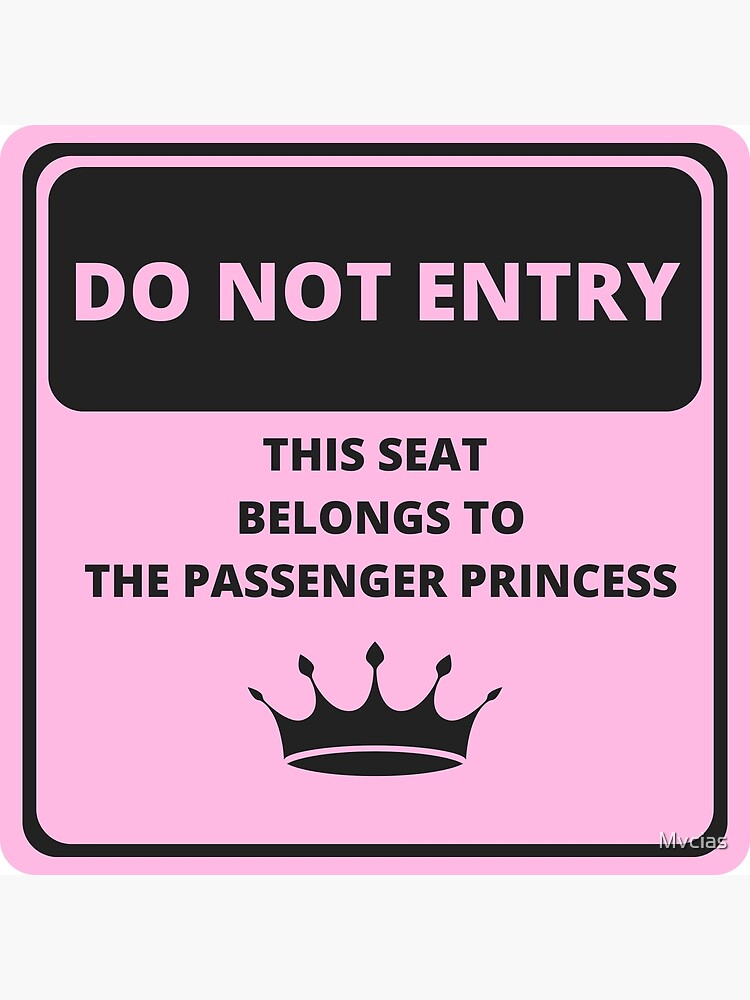 Passenger Princess funny gift Sticker for Sale by Cr4ftyCreations