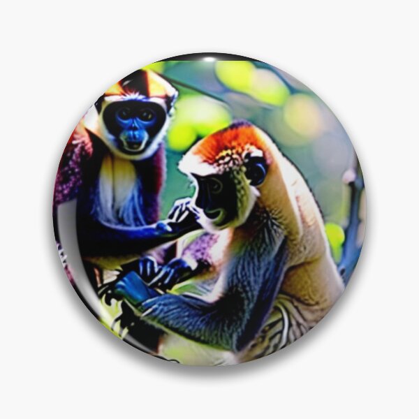 Aperçu de l'œuvre Singes colorés créée et vendue par Source919.
