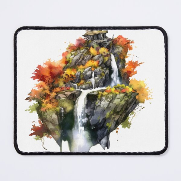 Item preview, Serene Waterfall Clipart, Cascading Beauty, Peaceful Flow, Tranquil Falls, Water's Harmony, Natural Serenity, Scenic Cascade designed and sold by CoolorPainting.