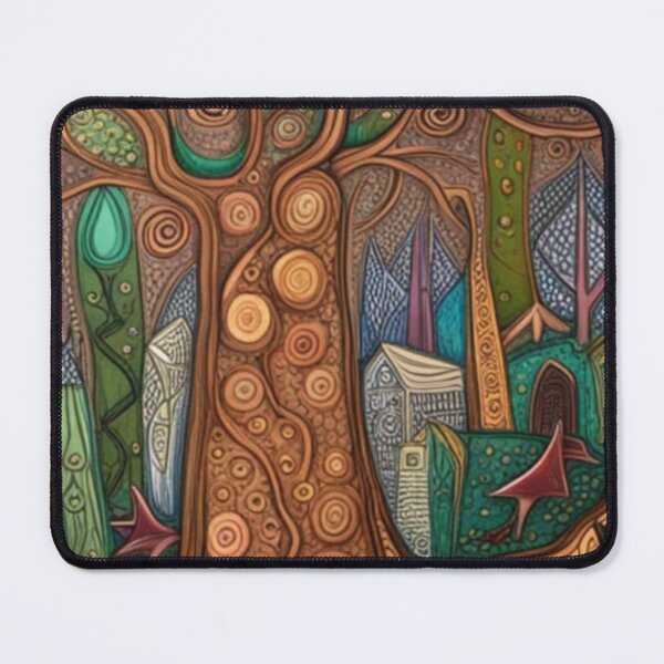 Item preview, Abstract Fairytale Folk Art Village Tree designed and sold by EpicFoxArt.