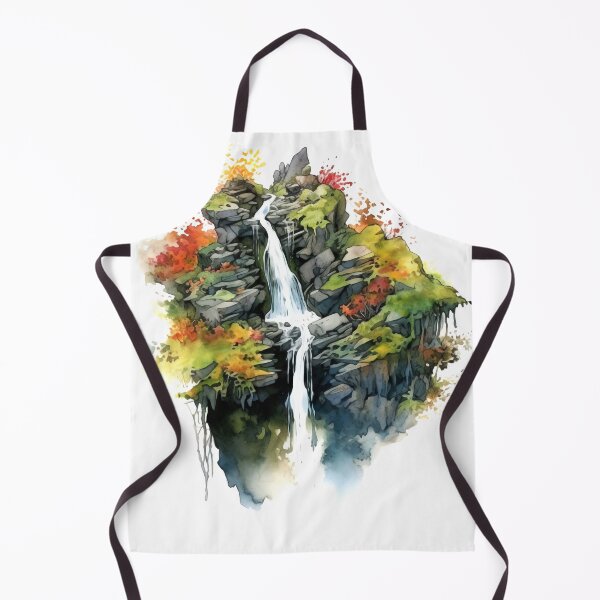 Item preview, Serene Waterfall Clipart, Cascading Beauty, Peaceful Flow, Tranquil Falls, Water's Harmony, Natural Serenity, Scenic Cascade designed and sold by CoolorPainting.